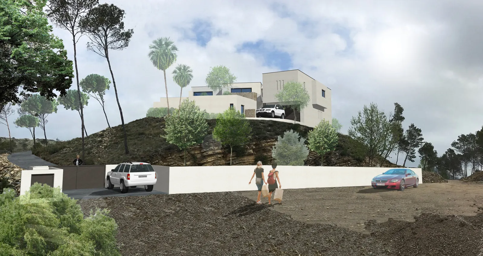 Villa R — Une maison contemporaine adossée au relief, entre garrigue et oliviers.